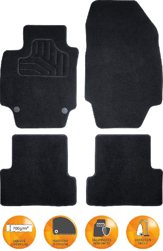 Tapis voiture sur-mesure INCAR RENAULT Clio III (01/2005 à 09/2012