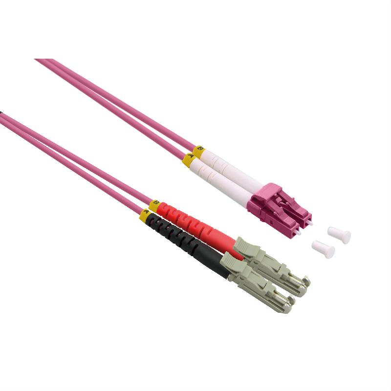 ROLINE Câble FO Duplex 50/125µm OM4, LSH/LC, LSOH, violet, 0,5 m_0