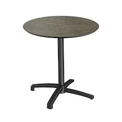 Essentials Table de bistrot - Pliable - Plateau rond - Diamètre 70 cm - Noir/Midnight Marble - X-cross - Veba - noir 110031670_0