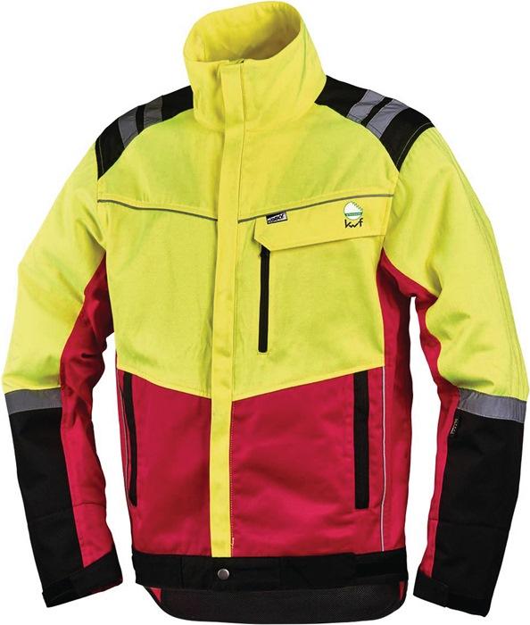 Veste de protection pour forestiers confort taille L jaune néon/rouge 60 % PES / 40 % coton LEIPOLD+Dà-HLE_0