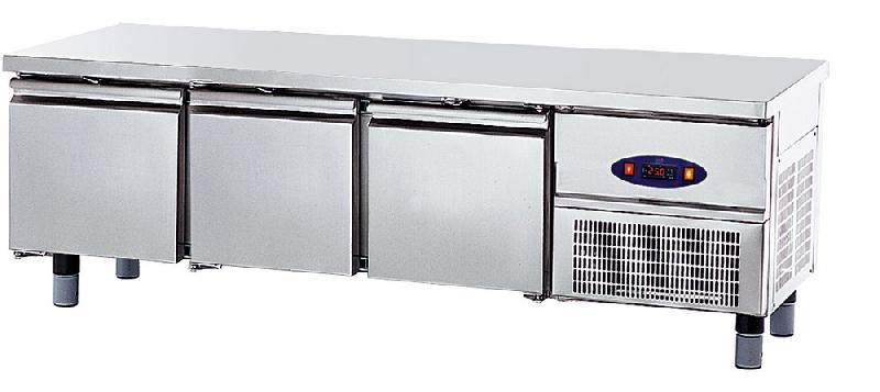 Soubassement réfrigéré avec 3 tiroirs gn 1/1 pour appareils de cuisson 700, l=1600 mm - HCE2016_0