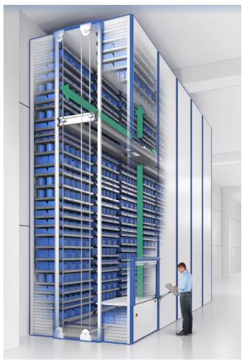 Stockeur vertical avec un système high-tech de grande qualité pour l'organisation des magasins - MULTI-SPACE® HÄNEL_0