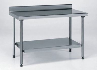 Table inox adossée avec étagère basse TOURNUS EQUIPEMENT - Référence : 424 943_0