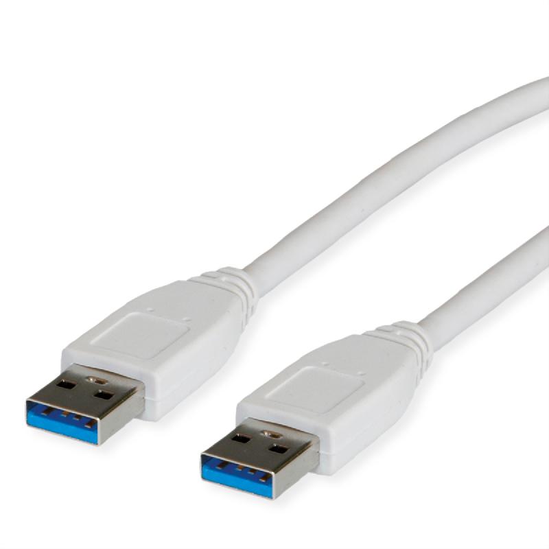 VALUE Câble USB 3.2 Gen 1 Type A-A, blanc, 1,8 m_0