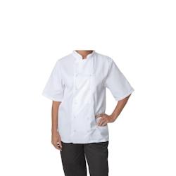 Veste de cuisine Boston Taille S Unisexe manches courtes Blanc Whites Chefs Clothing - S blanc 5050984385025_0