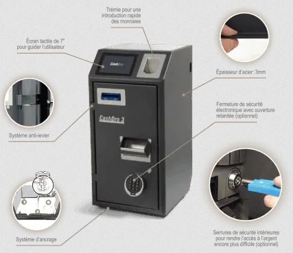 Monnayeur automatique compact pour sécuriser votre activité - CashDroS_0