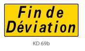 Panneau Type KD 69b - Indication de déviation_0