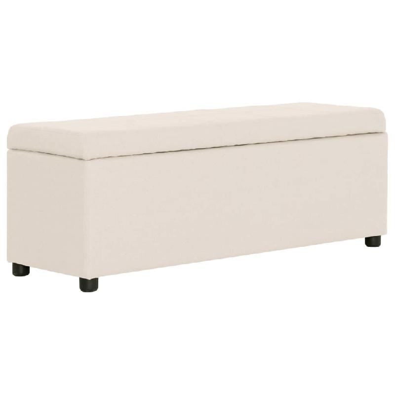 BANC BANQUETTE AVEC COMPARTIMENT DE RANGEMENT 116 CM CRÈME POLYESTER 02_0010803_0