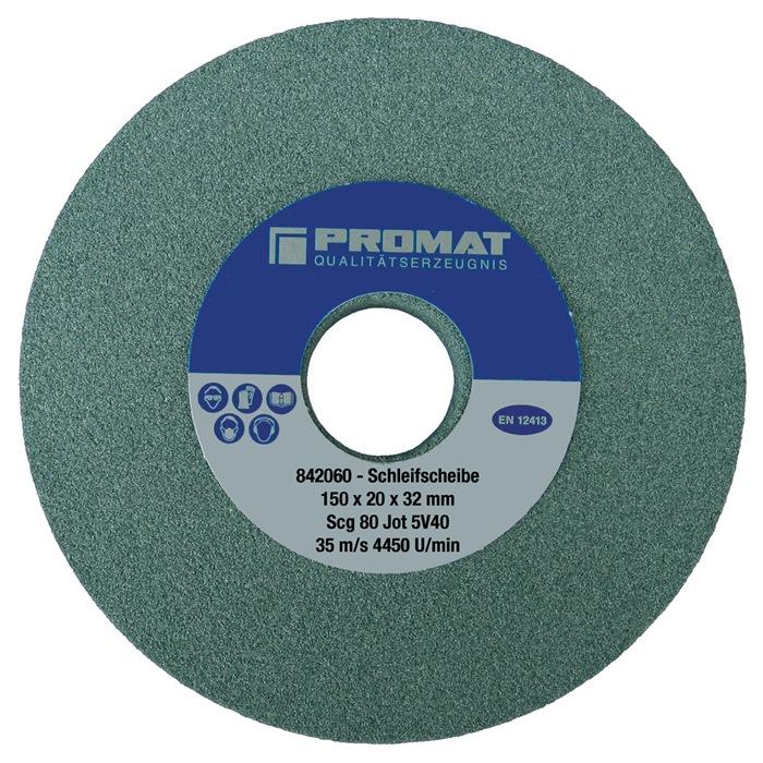 Disque pour tourets à  meuler D.200xl32x51mm 80 forme A avec évidement 110 x 16 mm carbure de silicium PROMAT_0