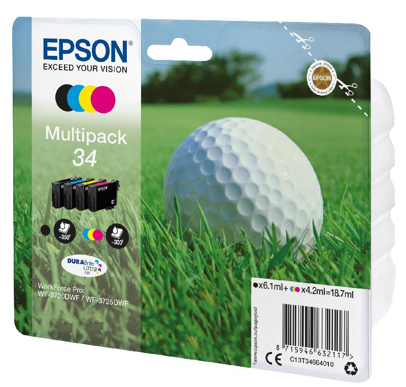 Epson Golf ball Multipack 4-colours 34 DURABrite Ultra Ink_0
