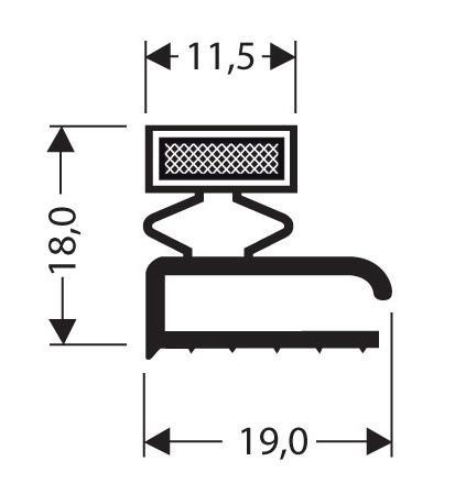 Joint pvc plat aimante pour meubles frigos jpf-105_0