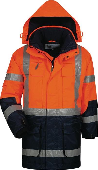 Parka de signalisation Wallace taille L orange/marine 100 % PES ELYSEE_0