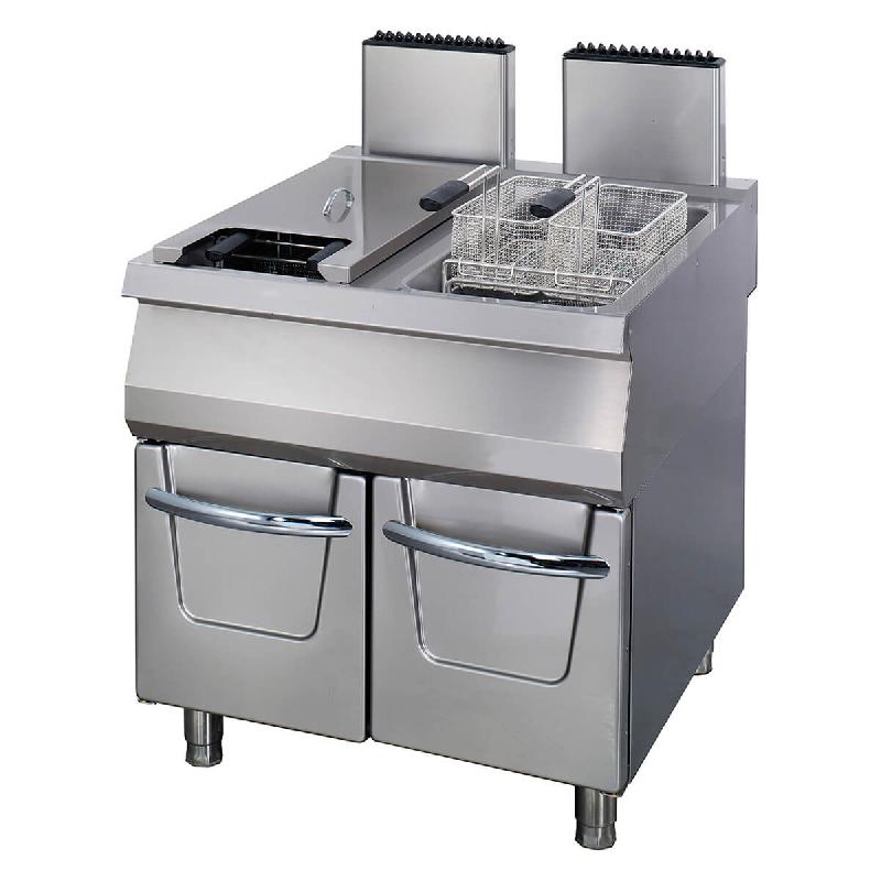 Premium friteuse - 2 x 22 L - unité double - profondeur 90 cm - avec robinet de vidange - gaz_0