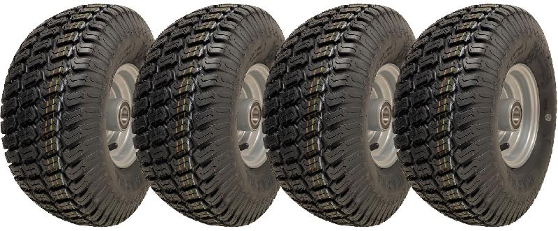 15x6.00-6 Wheels de gazon de gazon 4ply p332 pneu sur les roulements de 25 mm de bord (ensemble de 4)_0