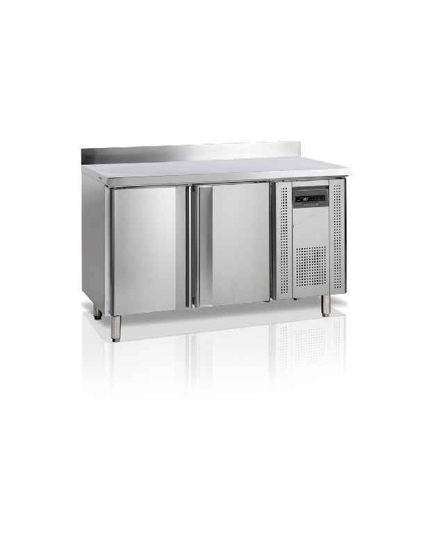 Desserte réfrigérée adossée TEFCOLD SK6210/+SP - 2 portes inox AISI304 - 230L - R290 - B_0