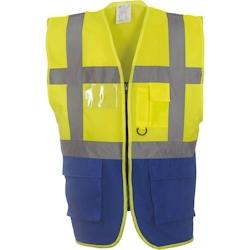 Gilet multifonction haute visibilité  bleu royal|jaune T.XL Yoko - XL polyester 6933883202152_0