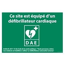 Panneau - Ce site est équipé d'un défibrillateur cardiaque - ISO 7010  - 420 x 280 - PVC_0