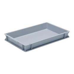 Bac gerbable standard norme Europe 600x400x220mm - Polypropylène gris - 40L - gris plastique polypropylène BPG1005_0