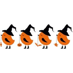 Deco-Vitres Vitrophanie frise d'oiseaux d'Halloween - 33 x 98 cm - multicolore HALL79_0