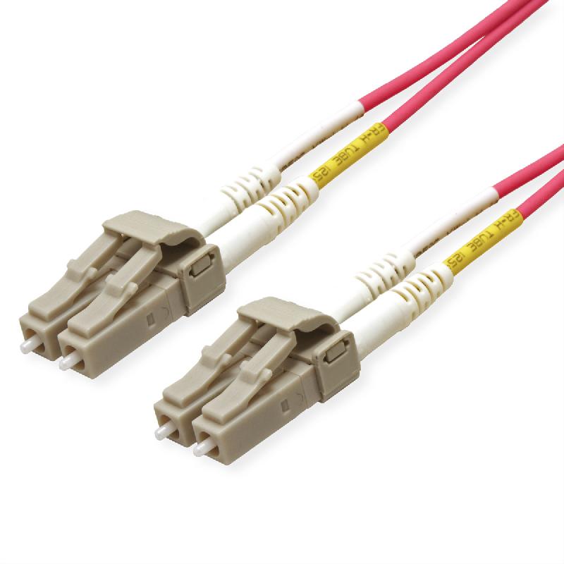 ROLINE Câble FO 50/125µm OM4, LC/LC, connecteurs Low-Loss, violet, 2 m_0