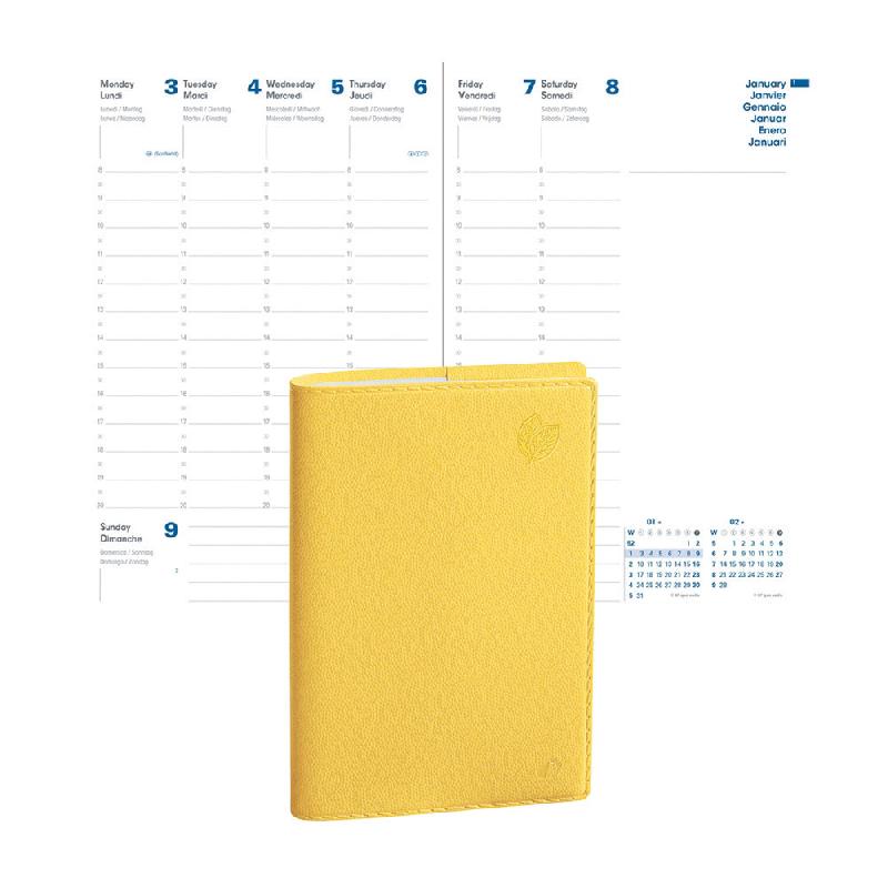 Quo Vadis Agenda semainier Equology Ministre - 16 x 24 cm - Jaune - 2025_0