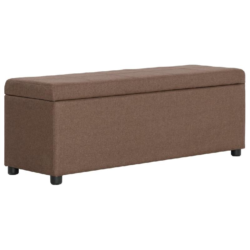 BANC BANQUETTE AVEC COMPARTIMENT DE RANGEMENT 116 CM MARRON POLYESTER 02_0010893_0