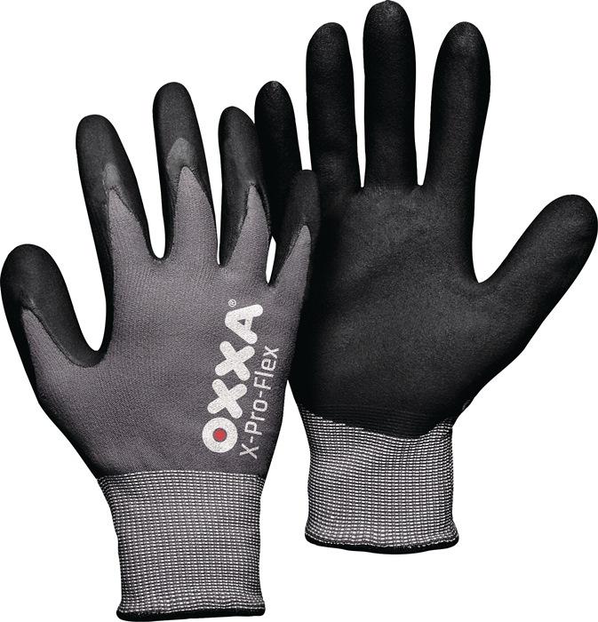 Gant X-PRO-FLEX taille 10 noir/gris EN 388 catégorie EPI II support nylon/lycra OXXA_0