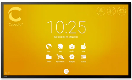 Tableau interactif SpeechiTouch - Écran capacitif 75'' UHD 4K - 40 points de contact_0