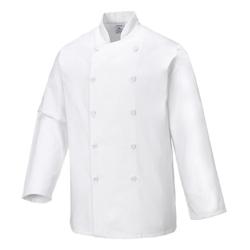 Portwest - Veste de cuisine manches longues SUSSEX Blanc Taille 3XL - XXXL blanc 5036108027064_0