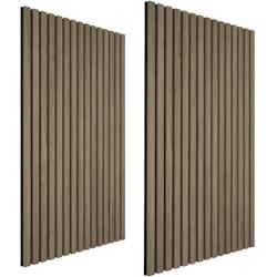 TecTake GmbH tectake Lot de 2 panneaux acoustiques Sonic Wall aspect bois - Chêne foncé -405390 - marron Bois manufacturé 405390_0