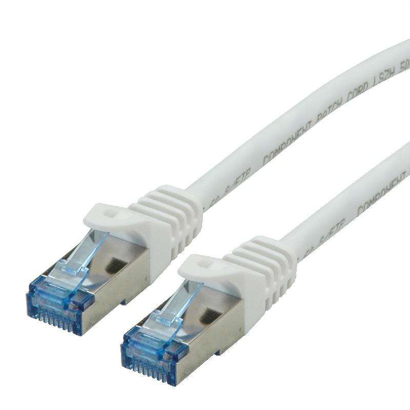Cordon ROLINE S/FTP(PiMF) Cat.6A / 10 Gigabit, LSOH, Component Level, blanc, 15 m_0