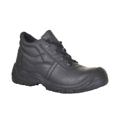 Portwest - Chaussures de sécurité montantes en cuir croute avec sur embout renforcé S1P Noir Taille 44 - 44 noir matière synthétique 5036108172412_0