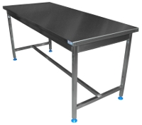 Table de préparation inox - 70563 : 1000x700 - Plateau et piétement en inox, hauteur 900 mm_0