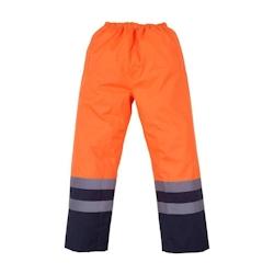 Surpantalon haute visibilité imperméable YOKO orange|marine T.S Yoko - S polyester 6933883211079_0