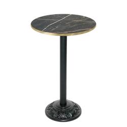 Restootab - Mange-debout style bistrot Ø60cm marbre samas chants laiton - noir TB-VRSFF-R60M-MB.SAMA-LAI_0