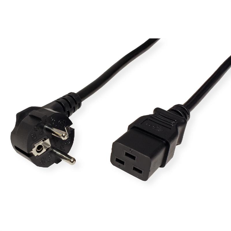 ROLINE Câble électrique 2P+T - IEC320-C19 16A, noir, 3 m_0
