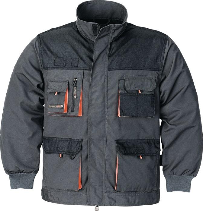 Veste pour hommes taille 60 gris foncé/noir/orange 65 % PES / 35 % coton TERRATREND_0