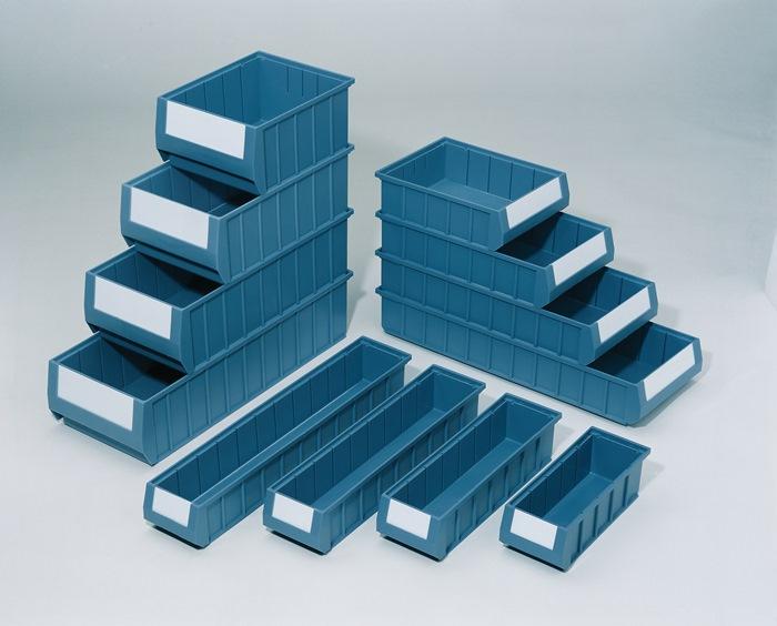 Boîte pour étagère L500xl117xH90 mm bleu PP_0