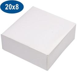 Firplast Boîte pâtissière en carton blanche 200mm x 80mm (x50) - blanc 3104400001111_0