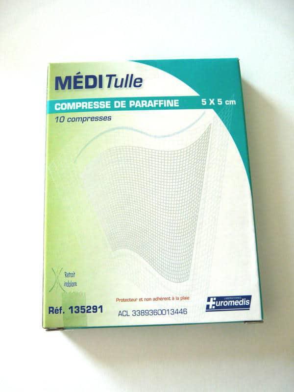 Pansement gras stérile Meditulle - 5X5 cm - Boite de 10 compresses_0