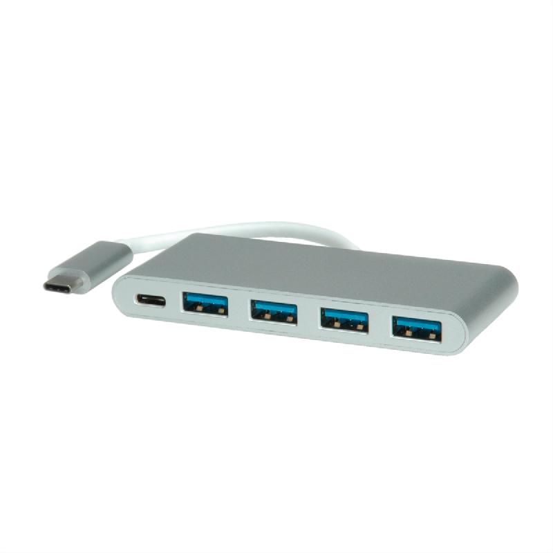 ROLINE Hub USB 3.2 Gen 1, 4 ports, type C, 1 port PD_0