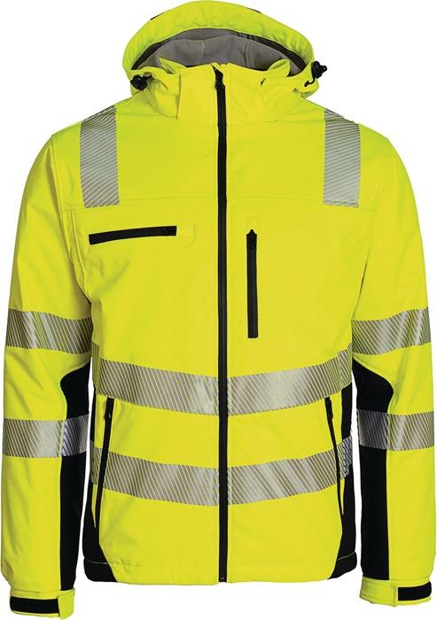 Veste softshell de signalisation hiver taille L jaune-noir 96 % PES / 4 % élasthanne PREVENT TRENDLINE_0