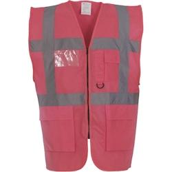 Gilet multifonction haute visibilité  rose T.XL Yoko - XL rose polyester 6933883201858_0