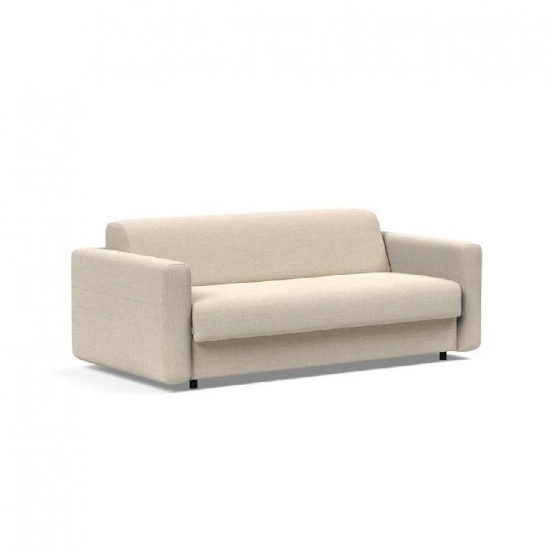 INNOVATION LIVING  CANAPÉ DESIGN KILLIAN SPRING CONVERTIBLE LIT 195*140 CM TISSU PHOBOS LATTE_0