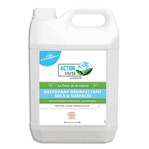 Action verte bidon de 5l nettoyant désinfectant sols et surface ecocert_0
