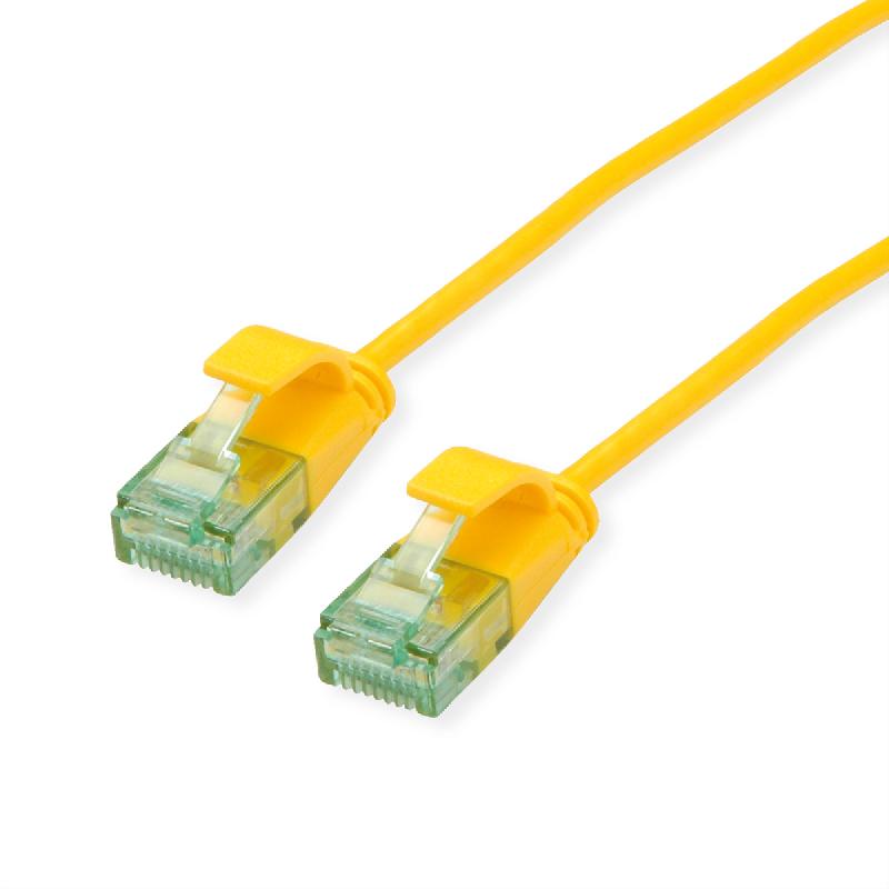 ROLINE RM Cordon Data Center UTP Cat.6A (Classe EA), slim, jaune, 1,5 m_0