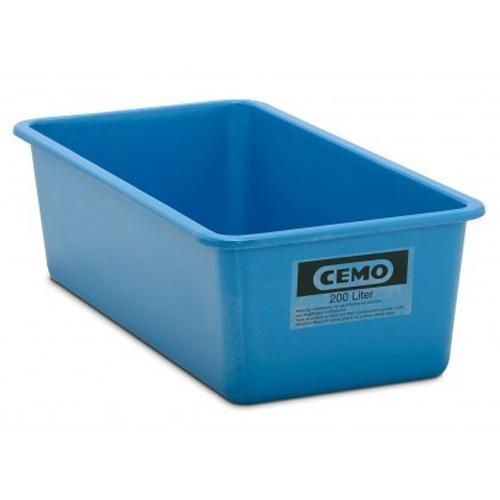 Bac PFV bleu 200 litres bas - Résistant aux huiles, fioul, gasoil, produits chimiques - CEMO - 7568_0