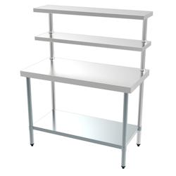 COMBISTEEL table De Travail Avec Etagere Basse + 2 Etageres Hautes L1500 - 7435137825890_0