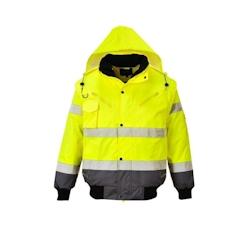 Portwest - Blouson de travail chaud certifié -40°C bicolore HV Jaune / Gris Taille L - L jaune 5036108255832_0