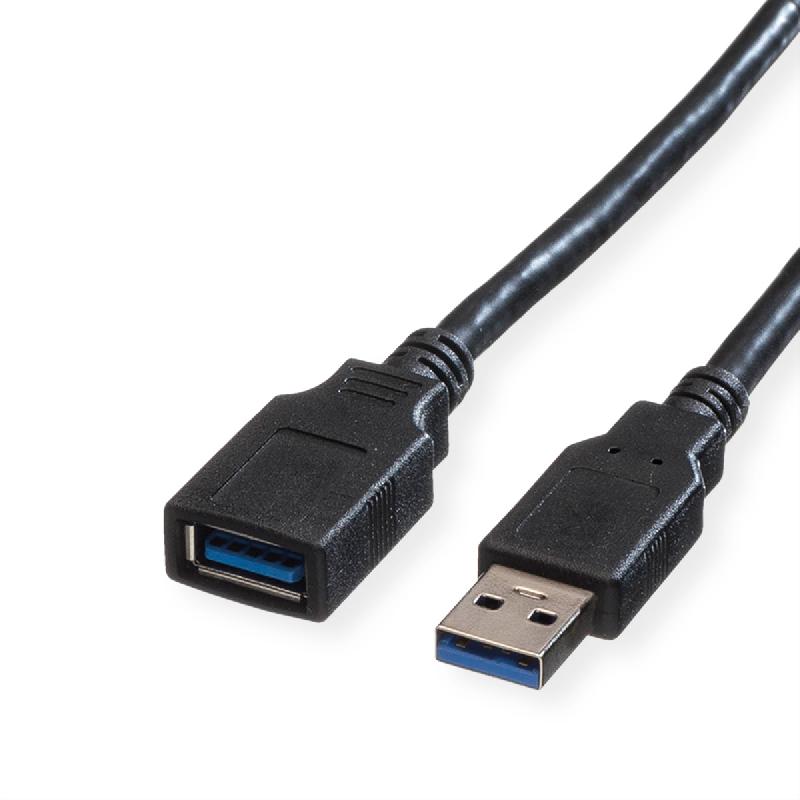ROLINE Câble USB 3.2 Gen 1 Type A-A, M/F, noir, 1,8 m_0